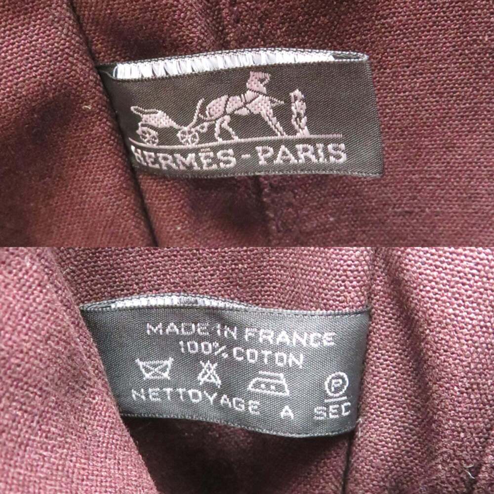 Hermes Fourre-Tout PM Women's/Men's Tote Bag, Canvas, Wine Red - Picture 8 of 10
